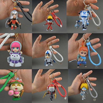 League of Legends Champions 3-Pack — Lee Sin Figure, Zed 3D Toy & Champions Keychain — side view
