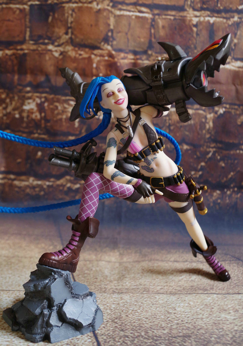 LOL Jinx Figures Toy 3D — side view