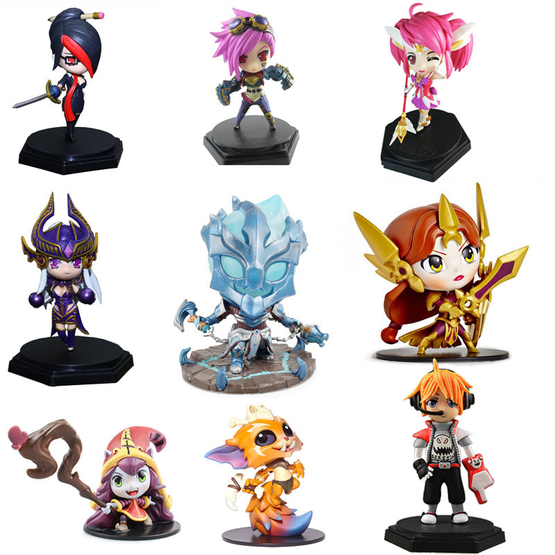 League of Legends Champions 3-Pack — Lee Sin Figure, Zed 3D Toy & Champions Keychain — back view