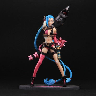 League of Legends Figure Duo — Ahri 10cm + Jinx — back view
