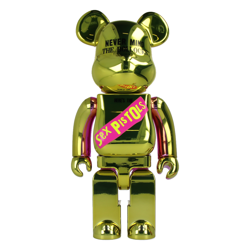 400% + 100% Bearbrick Sex Pistols - Never Mind the Bollocks - Chrome Ver.