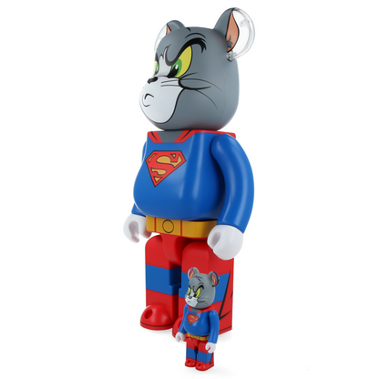 400% + 100% Bearbrick Tom and Jerry as Superman