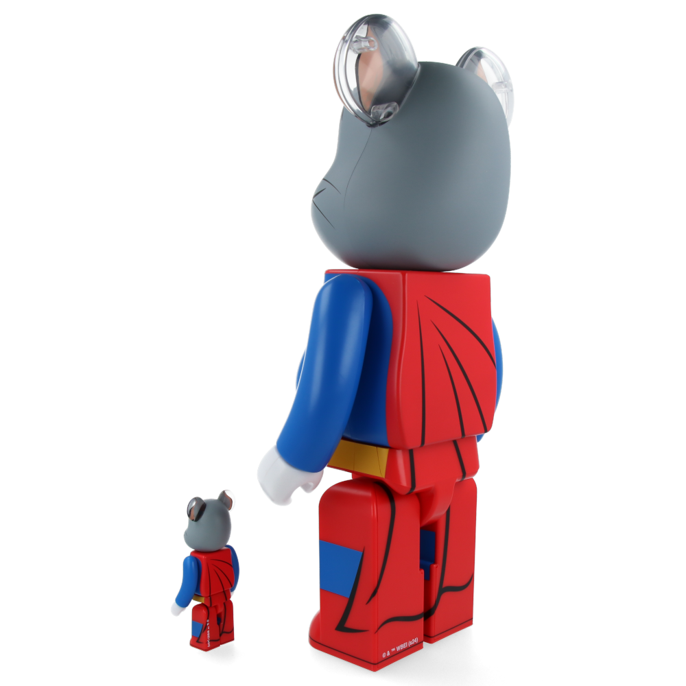 400% + 100% Bearbrick Tom and Jerry as Superman