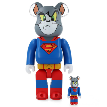 400% + 100% Bearbrick Tom and Jerry as Superman